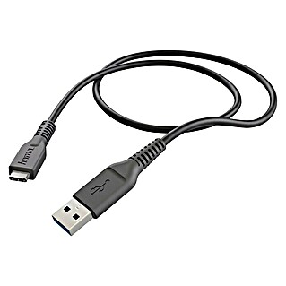 Hama Cargador USB (Negro, 1 m, Estándar USB-3.1)