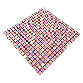 Mozaik pločica Quadrat Crystal Mix XCM M880N (30,5 x 32,2 cm, Crveno-roze boje, Sjaj)