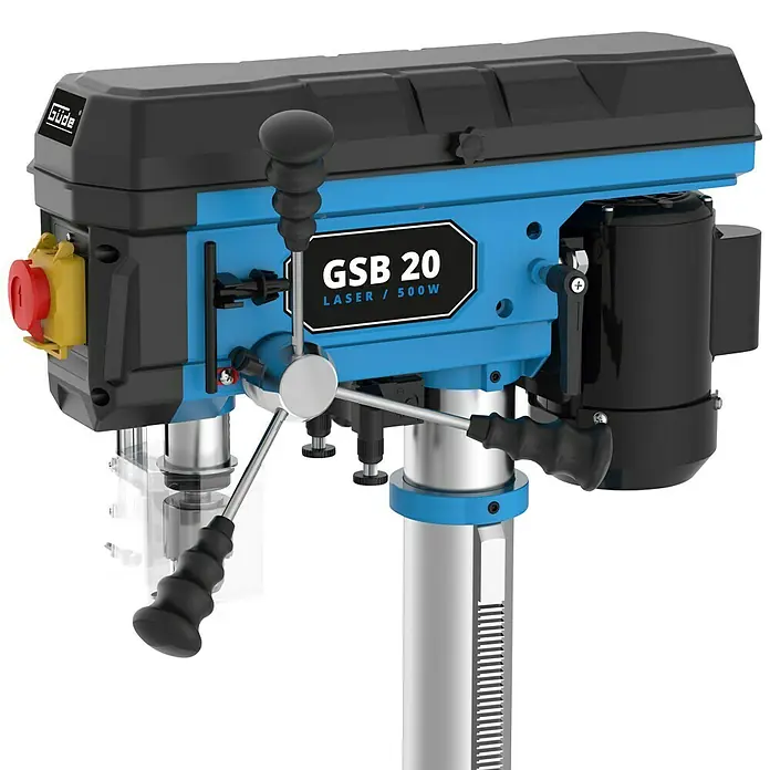 Güde Tischbohrmaschine GSB 20 Laser - 500 W, 600 U/min - 2.600 U/min, Spannweite Bohrfutter: 3 mm - 16 mm - Tischbohrmaschine GÜDE GSB 20 LASER/500W. Für präzises Bohren in Werkstätten & Hobbyräume. Solide Konstruktion, einfache Bedienung, hohe Leistung.