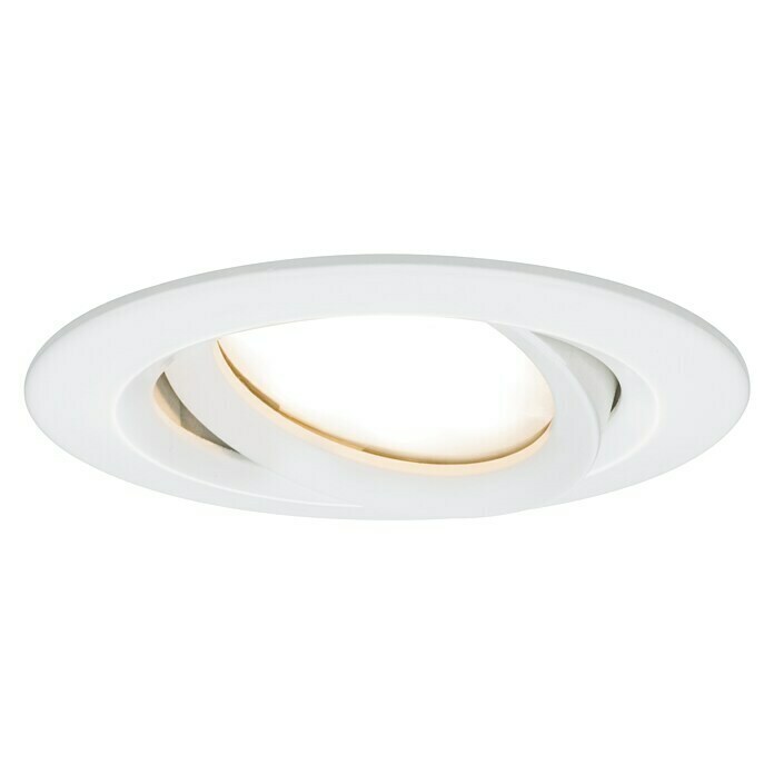 Paulmann LED-Einbauleuchte rund (Weiß, 6,8 W, Durchmesser: 9,3 cm)