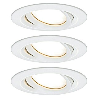 Paulmann LED-Einbauleuchten-Set Nova Plus (6,8 W, Weiß, 3 Stk., Warmweiß, IP65)