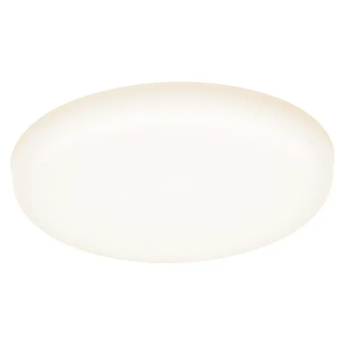 Paulmann LED-Panel rund Veluna VariFit - 4,5 W, Ø x H: 7,5 x 3,1 cm, Nicht Dimmbar, Satin, Warmweiß - Nahaufnahme einer modernen, runden LED-Deckenleuchte, die ein sanftes, diffuses Licht ausstrahlt, perfekt für eine stilvolle Raumbeleuchtung.