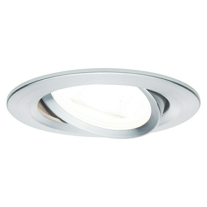 Paulmann LED-Einbauleuchte Nova rund (6,5 W, Aluminium, Warmweiß, 1 Stk.)