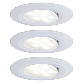 Paulmann LED-Einbauleuchte Calla (Neutralweiß, 3 Stk., IP65, Durchmesser: 90 mm, Weiß)