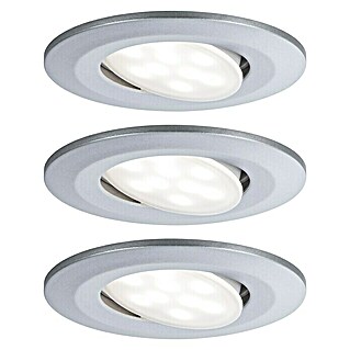 Paulmann LED-Einbauleuchte Calla (Neutralweiß, 3 Stk., IP65, Durchmesser: 90 mm, Silber)