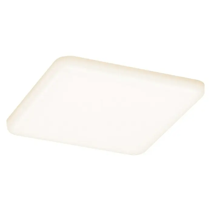 Paulmann LED-Panel Veluna VariFit - 8,5 W, L x B x H: 12,5 x 12,5 x 3,1 cm, Satin, Warmweiß, 3.000 K - Quadratische Deckenleuchte mit abgerundeten Ecken spendet warmes, diffuses Licht. Ideal für Wohnräume oder Büros.