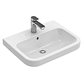 Villeroy & Boch Architectura Waschtisch 1 (55 x 47 cm, Mit schmutzabweisender Glasur, Hahnloch: Mitte, Mit Überlauf, Weiß)