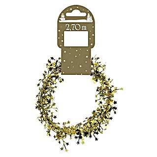 Christbaumschmuck Mini-Sternchen-Girlande (Gold, Kunststoff, Eckig)