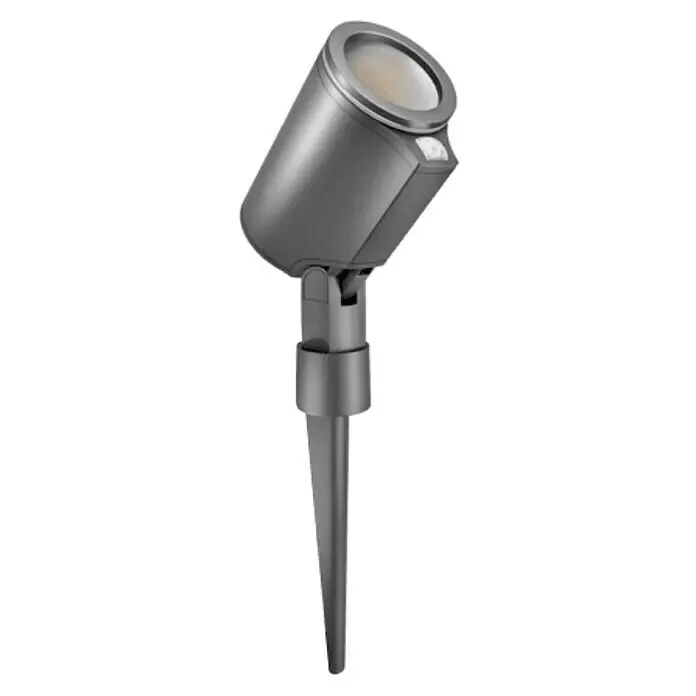 Steinel Lámpara de pie para exterior Spot Garden N - 7,86 W, Color del marco: Antracita, Blanco cálido, 14 x 6,9 x 36,9 cm - Foco exterior antracita ajustable con estaca de tierra.