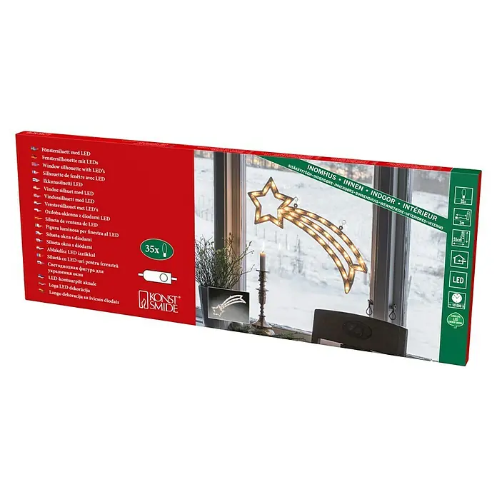 Konstsmide LED-Lichtschlauch Komet Silhouette -  - Box of a Konst Smide window silhouette with LEDs. An indoor decoration for windows that shines for 50000 hours.