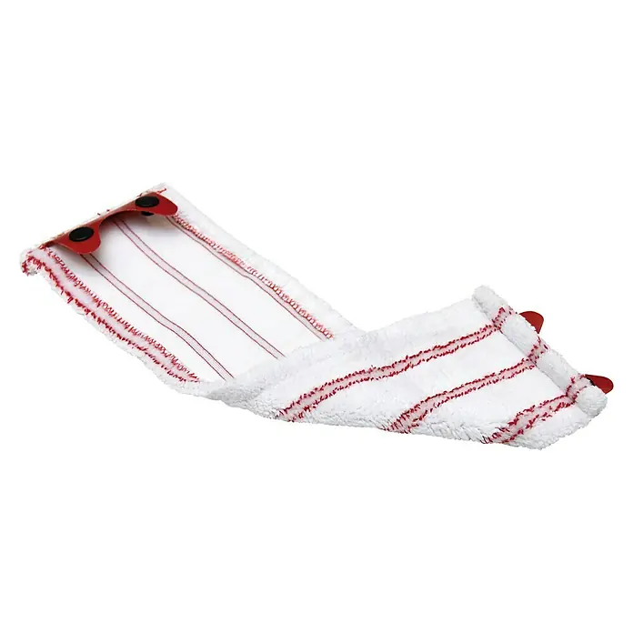 Sprintus Bodenwisch-Set Click N Press + Staubmop - 12 l, 5 -tlg., Materialzusammensetzung Bezug: 80 % Mikrofaser, 20 % weiche Abrasivborsten - Mop-Aufsatz mit roten Streifen und Befestigungsknöpfen für eine effektive Reinigung verschiedener Oberflächen. Ideal für streifenfreie Sauberkeit im Haushalt.