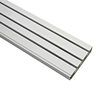 Vorhangschiene (Anzahl Läufe: 3 Stk., Länge: 3 000 mm, Weiß)