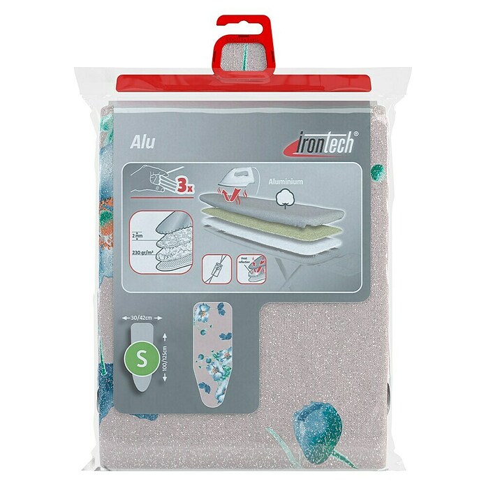 Bügeltischbezug Irontech Alu (Passend für: Bügeltische von 39/52 x 120/140 cm, Silber/Bunt, S) | BAUHAUS