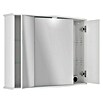 Riva LED-Spiegelschrank (B x H: 82 x 63,4 cm, Mit Beleuchtung, Spanplatte, Weiß)