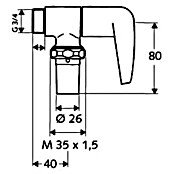 Schell WC-Druckspüler Schweizer (¾″, Verchromt) | BAUHAUS