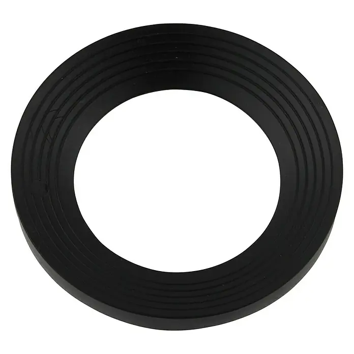 Gummidichtung - 1¼″, Geeignet für: Ventile - Schwarze Gummidichtung mit mehreren konzentrischen Rillen, ideal für Abdichtungen und Verbindungen in verschiedenen Anwendungen.
