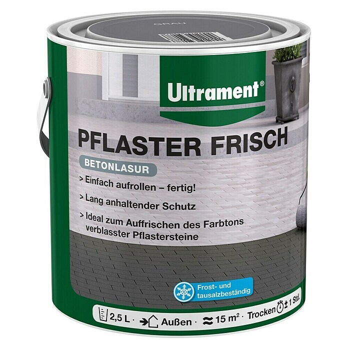 Ultrament Betonbeits Bestratingsverf (Grijs, 2,5 l)