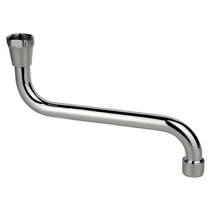 S-Auslauf - ¾″, Länge: 150 mm, Chrom - Verchromter S-förmiger Wasserhahn.