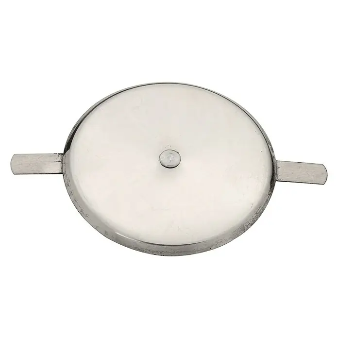 Blindrosette - Durchmesser: 16 mm - Silberner Kochtopfdeckel mit Griffen. Ein stilvolles und funktionales Küchenutensil.