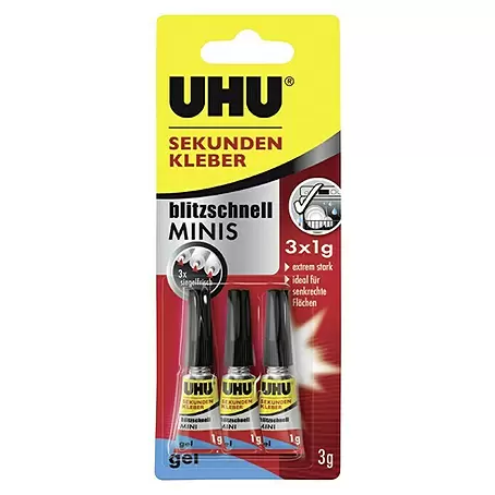 UHU  Sekundenkleber Blitzschnell Minis