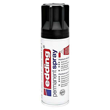 Edding Sprühlack (Tiefschwarz (RAL 9005), Seidenmatt, 200 ml)