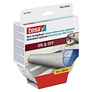 Tesa Klett-Verlegeband (10 m x 50 mm, Geeignet für: Vlies/Filz)