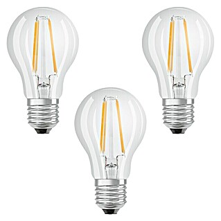 Osram Star LED-Lampe Glühlampenform E27 matt (3 Stk., 7 W, E27, Warmweiß, Klar)