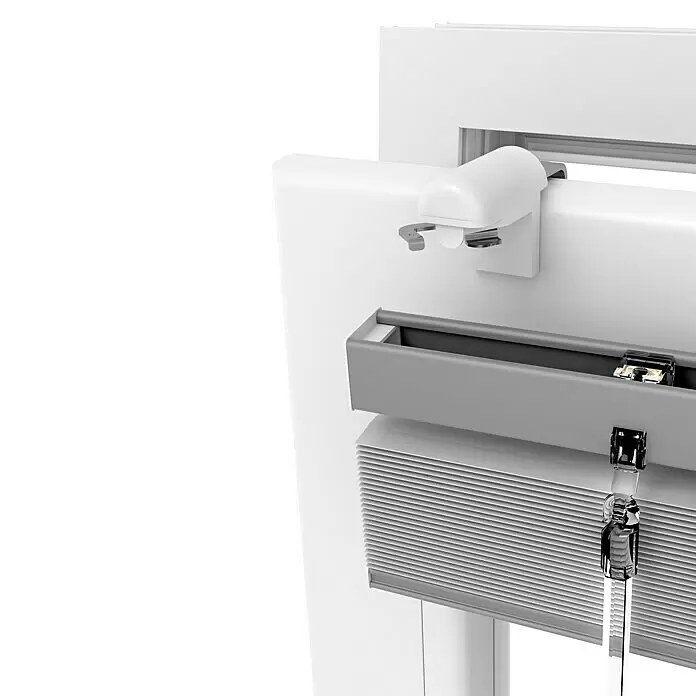 Expo Ambiente Klemmträger - 2 Stk., Geeignet für: Alu-Jalousien, Weiß - Detailaufnahme