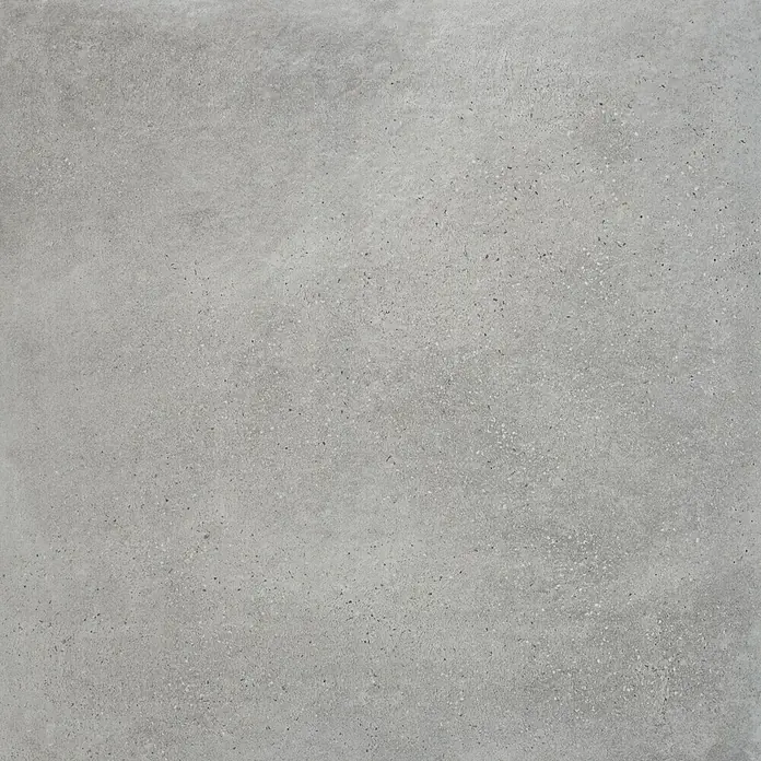 BHS Showroom Pavimento porcelánico Claire - 100 x 100 cm, Cemento, Rectificado - Baldosa de hormigón gris con texturas sutiles para un aspecto moderno e industrial, ideal para interiores contemporáneos y diseños minimalistas.