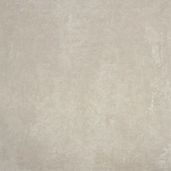 Pavimento porcelánico Rodano - 75 x 75 cm, Taupe, Rectificado - Primer plano de una baldosa cerámica gris claro con texturas sutiles, ideal para diseños modernos de suelos y paredes.