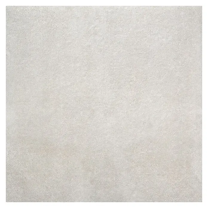 BHS Showroom Pavimento porcelánico Claire - 100 x 100 cm, Gris, Rectificado - Azulejo cerámico cuadrado y claro con una textura sutil. Ideal para diseños modernos de baños, cocinas o espacios habitables que buscan una elegancia sencilla.