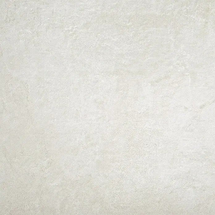Pavimento porcelánico Rodano - 75 x 75 cm, Gris claro, Rectificado - Baldosa de suelo cuadrada de color claro con aspecto de piedra natural. La superficie es mate y tiene una ligera textura, ideal para interiores modernos.
