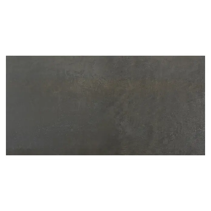 BHS Showroom Pavimento porcelánico Steel - 120 x 60 cm, Grafito, Rectificado - Baldosa de cemento rectangular gris con textura sutil, ideal para interiores modernos y diseños elegantes.