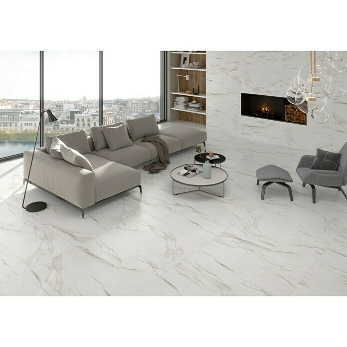 BHS Showroom Pavimento porcelánico Syros (60 x 120 cm, Blanco)