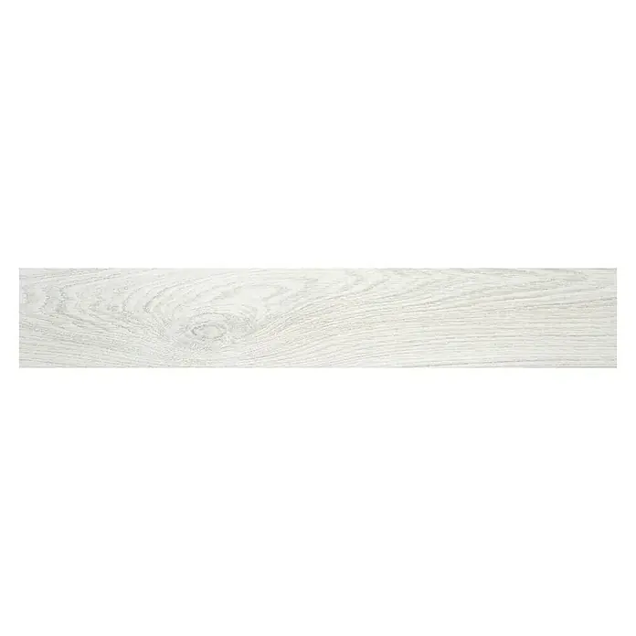 BHS Showroom Pavimento porcelánico Ninsba - 90 x 15 cm, Blanco, Rectificado - Patrón de madera clara para diseño moderno. El panel con aspecto de madera con veta añade un toque elegante a cualquier habitación y es versátil.