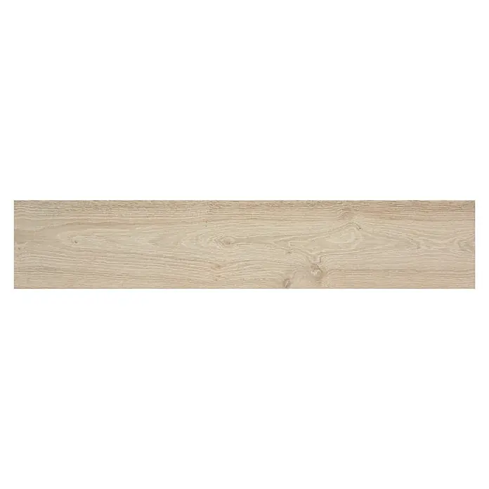 BHS Showroom Pavimento cerámico Arhus - 150 x 30 cm, Paja, Rectificado - Baldosa de efecto madera clara con veta natural. Ideal para interiores modernos y fácil de instalar.