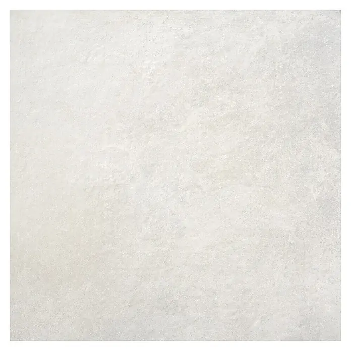 BHS Showroom Pavimento porcelánico Lorraine - 60 x 60 cm, Blanco, Rectificado - Detalle de una baldosa gris claro con texturas sutiles, ideal para interiores modernos y aplicaciones de diseño versátiles.