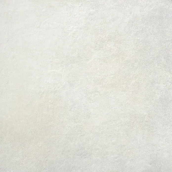 BHS Showroom Pavimento porcelánico Lorraine - 60 x 60 cm, Blanco, Rectificado - Detalle de una baldosa gris claro con texturas sutiles, ideal para interiores modernos y aplicaciones de diseño versátiles.