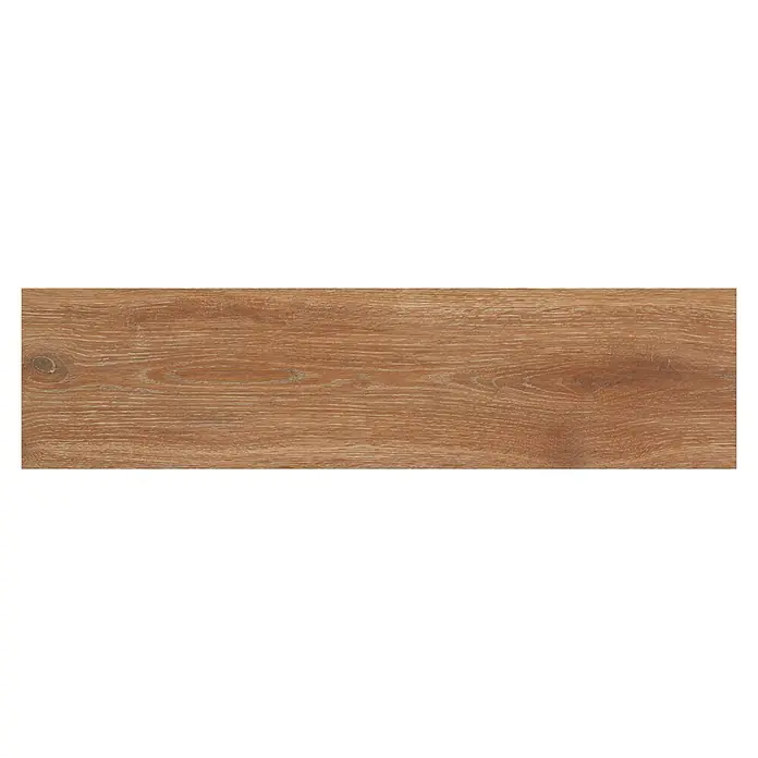 BHS Showroom Pavimento cerámico Sanford - 24 x 95 cm, Natural - Baldosa de suelo con aspecto de madera, con tonos cálidos y patrones de vetas realistas, ofrece una estética natural para cualquier espacio.