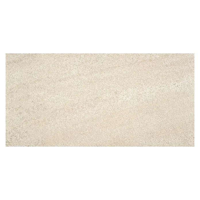 BHS Showroom Pavimento porcelánico Carleen - 75 x 37 cm, Arena, Rectificado - Baldosa cerámica beige con sutiles vetas. Ideal para suelos y paredes elegantes, añadiendo una estética cálida y natural a cualquier espacio.