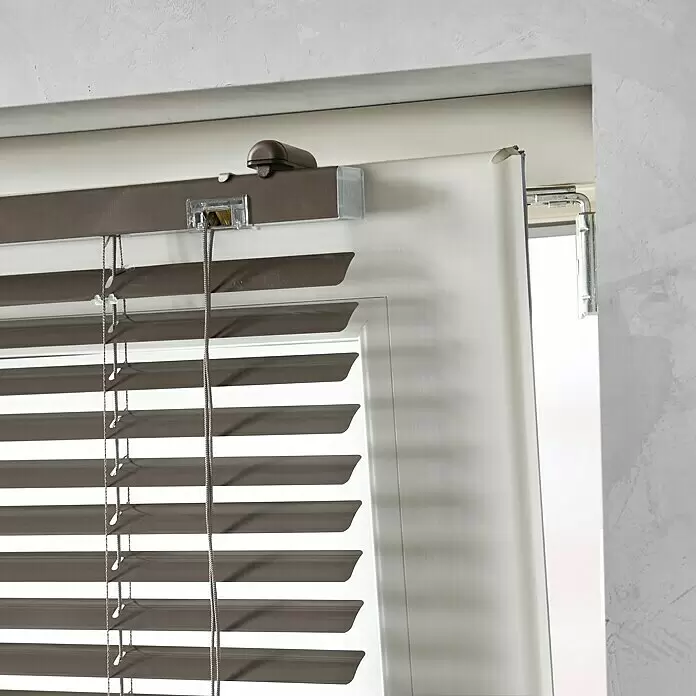 Expo Ambiente Klemmträger - 2 Stk., Geeignet für: Alu-Jalousien, Braun - Detailaufnahme