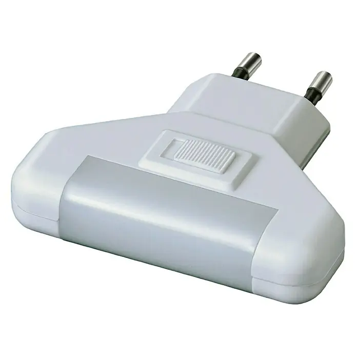 Electraline Luz de noche neón con interruptor - Blanco - Luz de noche LED blanca para enchufe con interruptor. Ideal para habitaciones infantiles o pasillos para una luz tenue por la noche.