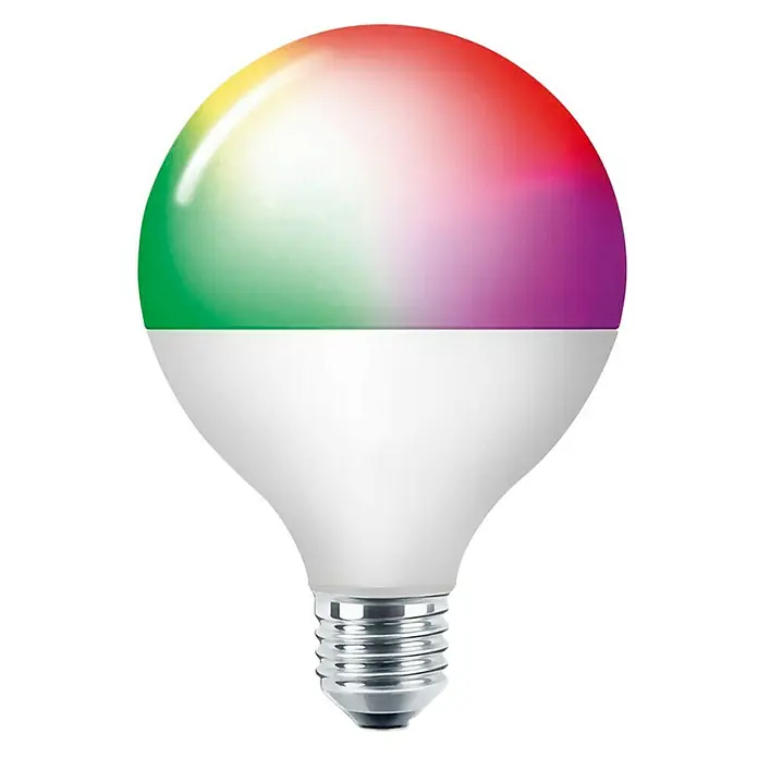 Muvit Bombilla LED inteligente Globo - E27, Capacidad de atenuación: Intensidad regulable, RGBW, 950 lm, 10 W - Bombilla LED inteligente con iluminación multicolor, ideal para iluminación ambiental y decorativa en cualquier espacio.