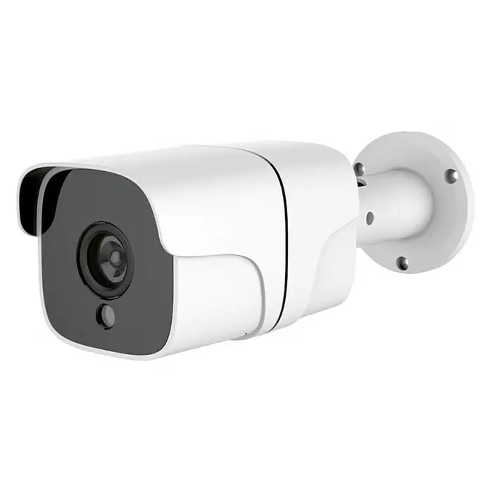 Muvit Cámara de vigilancia WIFI full HD 1080P Exterior - Blanco, Ángulo de detección: 180 ° - Aquí hay una cámara de seguridad blanca con soporte de pared. Ideal para monitorear áreas interiores y exteriores de su hogar o negocio.