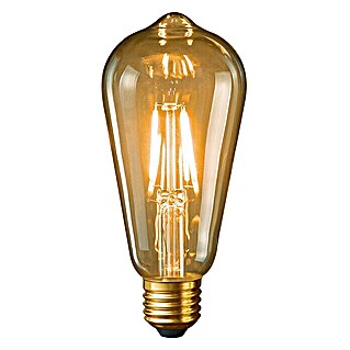 Muvit Bombilla LED inteligente Filamentos Edison (E27, Capacidad de atenuación: Intensidad regulable, Ámbar, 470 lm, 5,5 W)