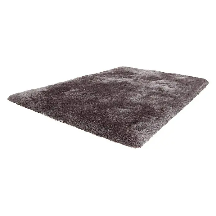 Kayoom Hochflorteppich CosySilber, 230 x 160 cm, 100 % Polyester - Weicher, rechteckiger Hochflorteppich in Grau. Der Teppich hat eine dichte Textur und lange Fasern, die für Komfort sorgen.