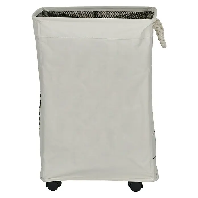 Venus Wäschesammler Dress - 19 x 40 x 60 cm, Beige, 4 Rollen - Wäschesammler auf Rädern in hellen Farben mit zwei Tragegriffen an den Seiten. Optimal für Schlafzimmer und Badezimmer.