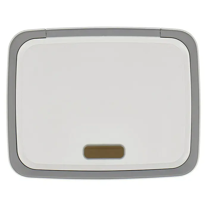 KIS Chic Wäschebox - L x B x H: 44 x 35 x 61 cm, Grau/Weiß - Weiße Katzentoilette mit grauem Rand und Grifföffnung. Die Katzentoilette ist einfach zu reinigen und bietet Privatsphäre für Ihre Katze.