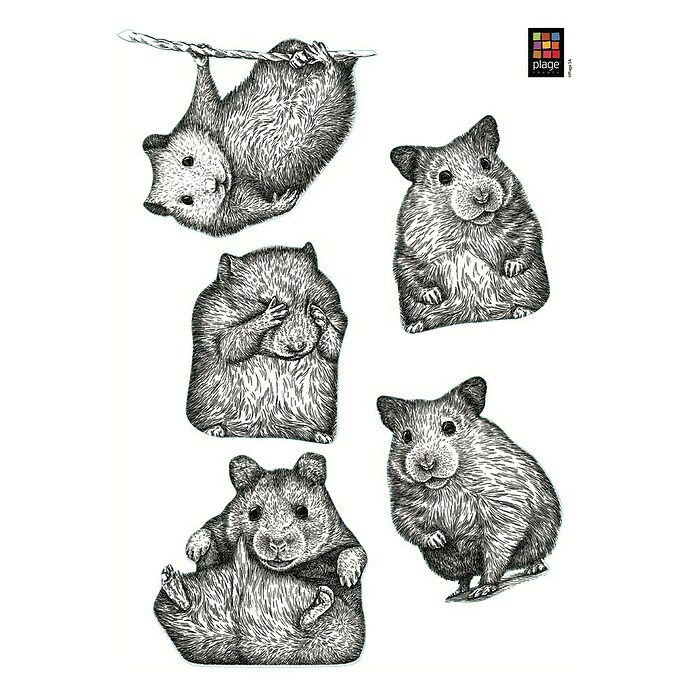 Dekosticker (Mäuse, Weiß/Schwarz) | BAUHAUS