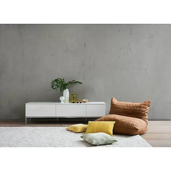 SCHÖNER WOHNEN-Farbe Trendstruktur Wandfarbe GrundfarbeSichtbeton-Optik, Grau, Matt, 2,5 l